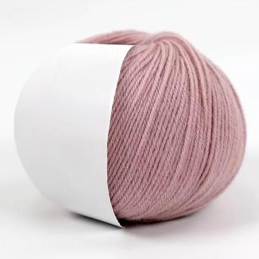 Imagem de Fio de lã premium, fio de tricô de peso médio para suéteres, cachecóis, chapéus macios e duráveis (rosa escuro)