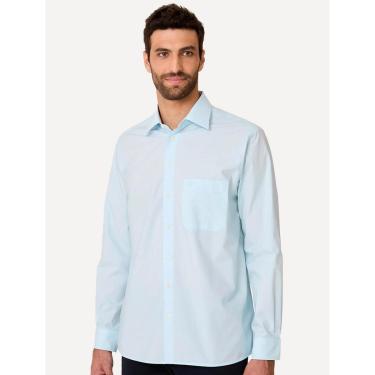 Imagem de Camisa Dudalina Masculina Comfort Tricoline Lisa Azul Claro-Masculino