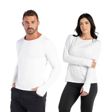 Imagem de Blusa Adulto Térmica Unissex Básica Branca Tamanho:G;Cor:;Genêro:Unissex-Unissex