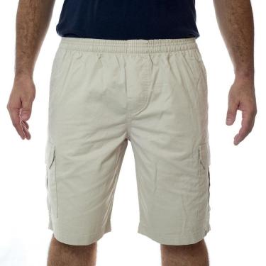 Imagem de Bermuda Sarja California Prime Elástico Cargo Areia-Masculino