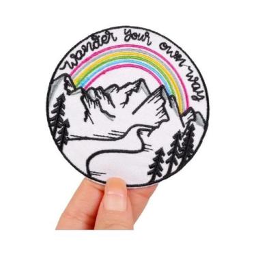 Imagem de Adesivo Bordado Para Camping Ao Ar Livre, Patch De Ferro Para Roupas D