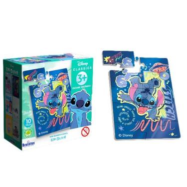 Imagem de Mini Quebra Cabeça Lilo Stitch 10 Peças 6 Modelos Disney De Madeira En