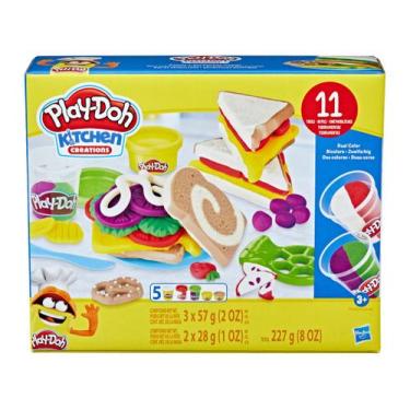 Imagem de Kit Massinha Play-Doh Sanduíches Coloridos Kitchen - Hasbro