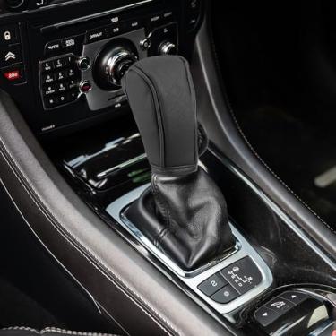 Imagem de Capa de couro para câmbio de marchas de carro, antiderrapante, à prova d'água, à prova d'água, macia, respirável, universal, automotiva, protetor de câmbio de marcha, acessórios de decoração, adequado