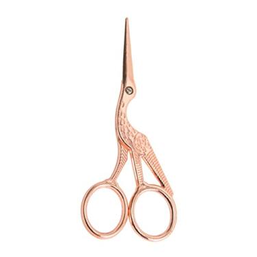 Imagem de Tesoura de Costura Mesa Antiga em Forma Cegonha Estilo Vintage Aço Inoxidável para Decoração Residencial Comercial Escritório Escola Artesanato e Bordado