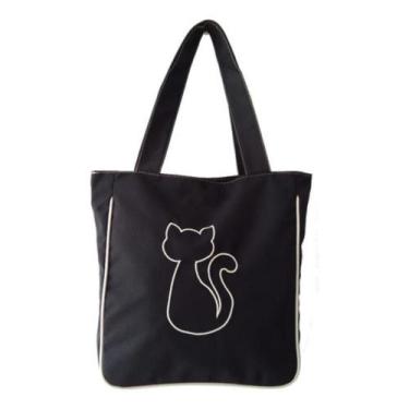 Imagem de Bolsa sacola tote feminina tecido reforçado Casual Ombro lateral e mão