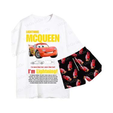 Imagem de Conjunto De Pijama Oversized Para Adultos E Crianças Com Tema De Carro