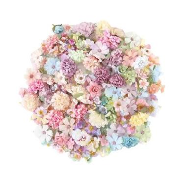 Imagem de Cabeças De Flores Artificiais De Seda Sortidas 20-50 Peças Para Decora