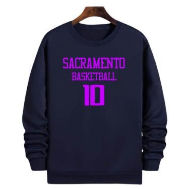 Imagem de Blusa Moletom Gola Basquete Sacramento Basketball número 10 - Loja Cli