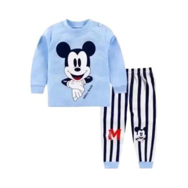 Imagem de Conjunto De Pijamas De Algodão Impressos Do Winnie Pooh Para Bebês, Ma