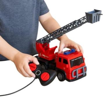 Imagem de Caminhão De Bombeiro Infantil Com Escada E Controle - Ddg