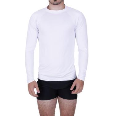 Imagem de Camisa Térmica Segunda Pele Blusa Proteção Solar UV 50+ Academia Mascu