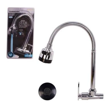 Imagem de Torneira Gourmet De Parede Com Ducha Para Cozinha - Inox - Startools