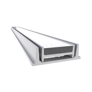 Imagem de Grelha Oculta Piscina Piso Rebaixo Invisível Cinza 100x8cm