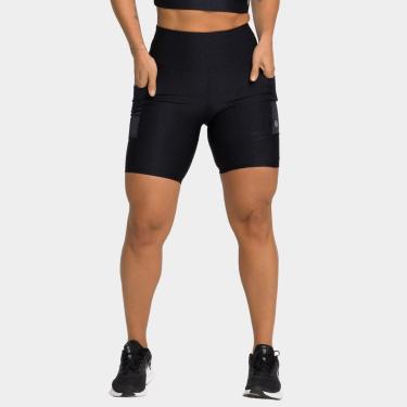 Imagem de Bermuda Flora Fisico Fitness Cintura Alta Com Bolsos Feminina-Feminino