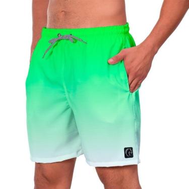 Imagem de Short Praia Premium Masculino Academia Fitness Caminhada Verde Degradê-Masculino