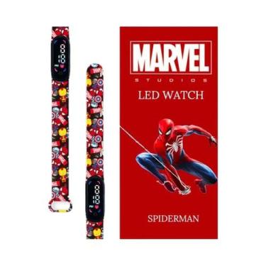 Imagem de Relógio Digital À Prova d'Água Do Spiderman Para Crianças, Pulseira LE