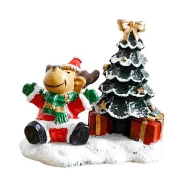 Imagem de Decorações De Natal Com Cenário De Vila De Inverno, Boneco De Neve, Ár