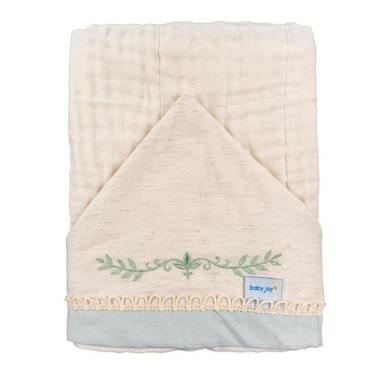 Imagem de Toalha Soft Lisa com Capuz de Centro Bordado e Ponto Curva - BABY JOY,