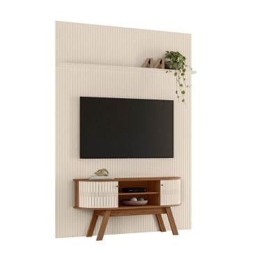 Imagem de Composição New Silverstone Bancada E Painel Para Tv 65 Polegadas - Madetec Naturale Off White