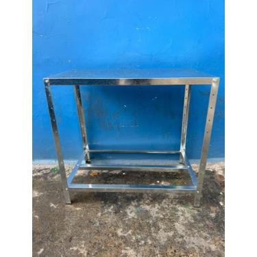 Imagem de Mesa Em Aço Galvanizado Organizadora 90x50x85 Gradeada - Mult Equipame