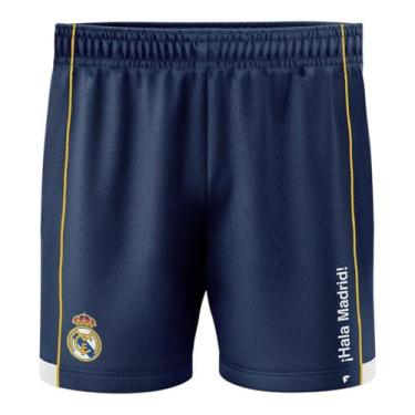 Imagem de Bermuda Braziline Real Madri Sky Infantil, Azul marinho, 12