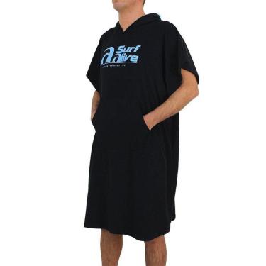 Imagem de Toalha Poncho Surf Alive Preta-Unissex
