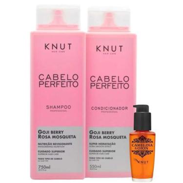 Imagem de Kit Knut Cabelo Perfeito Sh 750ml Cond 550ml + Oléo Camelina e Ojon 35