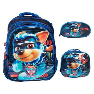 Imagem de Kit Mochila Escolar Menino Alça Costas Volta As Aulas - Plike