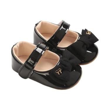 Imagem de Sapatos Mary Jane Para Bebês Meninas De 0 a 18 Meses, Couro PU, Laço G