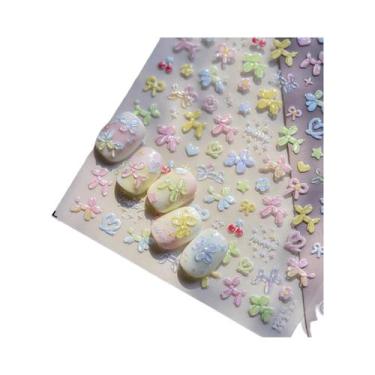 Imagem de Adesivos Decorativos Para Unhas Com Design De Patinha De Gato, Cereja 