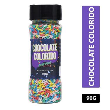 Imagem de Chocolate Colorido Granulado 90g New Fest Confeitar Bolo Brigadeiro Ta