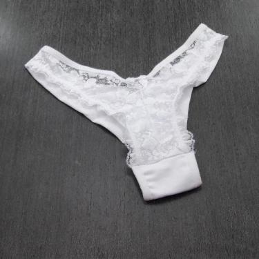 Imagem de Tanga Paula Fio Duplo e Renda Cor:BrancoTamanho:G - Ternura Íntima, Br