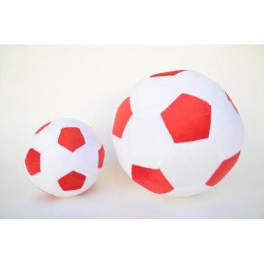 Imagem de Bolas de futebol de pelúcia coloridas grande e pequena - Elza Lemos, B