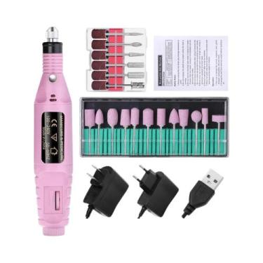 Imagem de Máquina De Furar Unhas Elétrica Portátil LULAA, Conjunto Profissional 