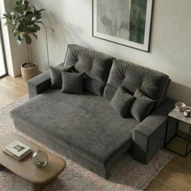 Imagem de Sofá Retrátil Reclinável 3 Lugares Suede 1,70m Hera