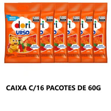 Imagem de Caixa Regaliz Gelatina Urso 16x60g (16257) - Dori