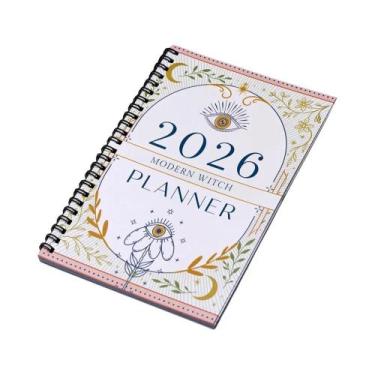 Imagem de Diário De Bruxa Grimoire 122 Páginas Manifestação Lunar Tarô Planejado