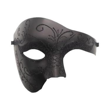 Imagem de Máscara Vintage Antiga Fantasma De Um Olho Só, Meia Face, Para Carnava