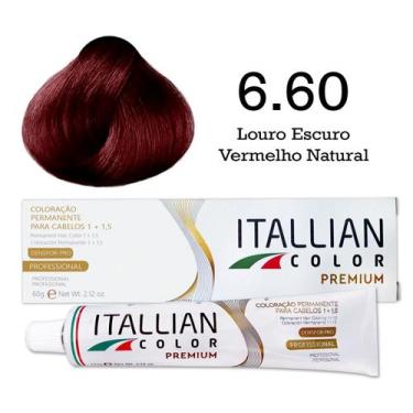 Imagem de Coloração Itallian Color 6.60 Louro Escuro Vermelho Natural - Itallian