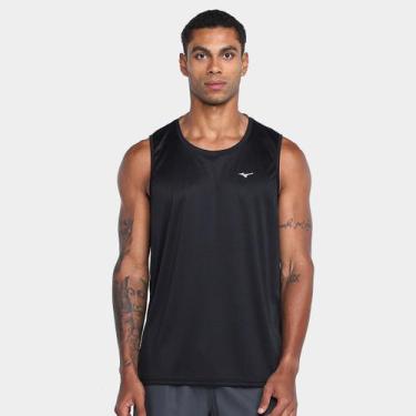 Imagem de Regata Mizuno Spark 2 Masculina, Preto, M