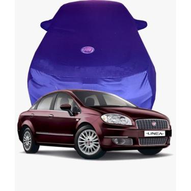Imagem de Capa de Carro Fiat Linea Tecido Lycra Premium - Cadilhe Capas, Azul Ro