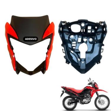Imagem de Kit Frente Frontal Nxr Bros 160 2022 2024 Máscara do Farol Aranha do P