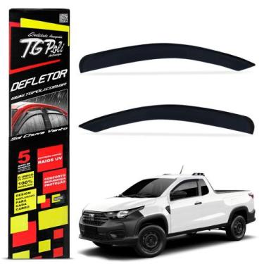 Imagem de Calha de Chuva Fiat Strada 2021 a 2026 CS Defletor Acrílico Fumê Tgpol