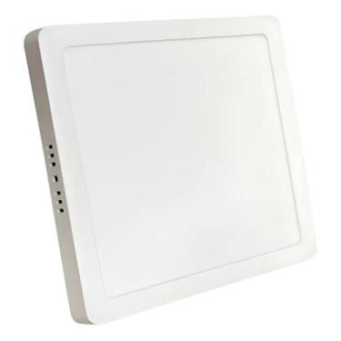 Imagem de Led Plafon Sobrepor 40w 40x40 Quadrado Branco Frio 6500k Est - Congrat