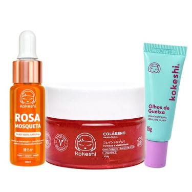 Imagem de Kit Geleia de colágeno olhos de gueixa Rosa Mosqueta Kokeshi - Kokeshi
