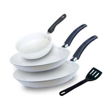 Imagem de Conjunto de Frigideira 3 Peças Antiaderente Teflon Global Alumínio 18 