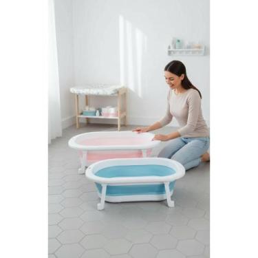 Imagem de Banheira Bebê Retrátil Silicone Dobrável Compacta Portátil - Congratul