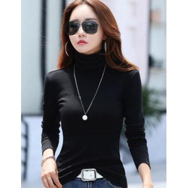 Imagem de Cacharrel térmica/segunda pele/gola alta/blusa feminina/tamanhos M/G -