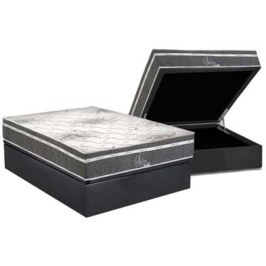 Imagem de Conjunto Box Baú Casal: Colchão Molas Polar Superlastic Safira + Base 